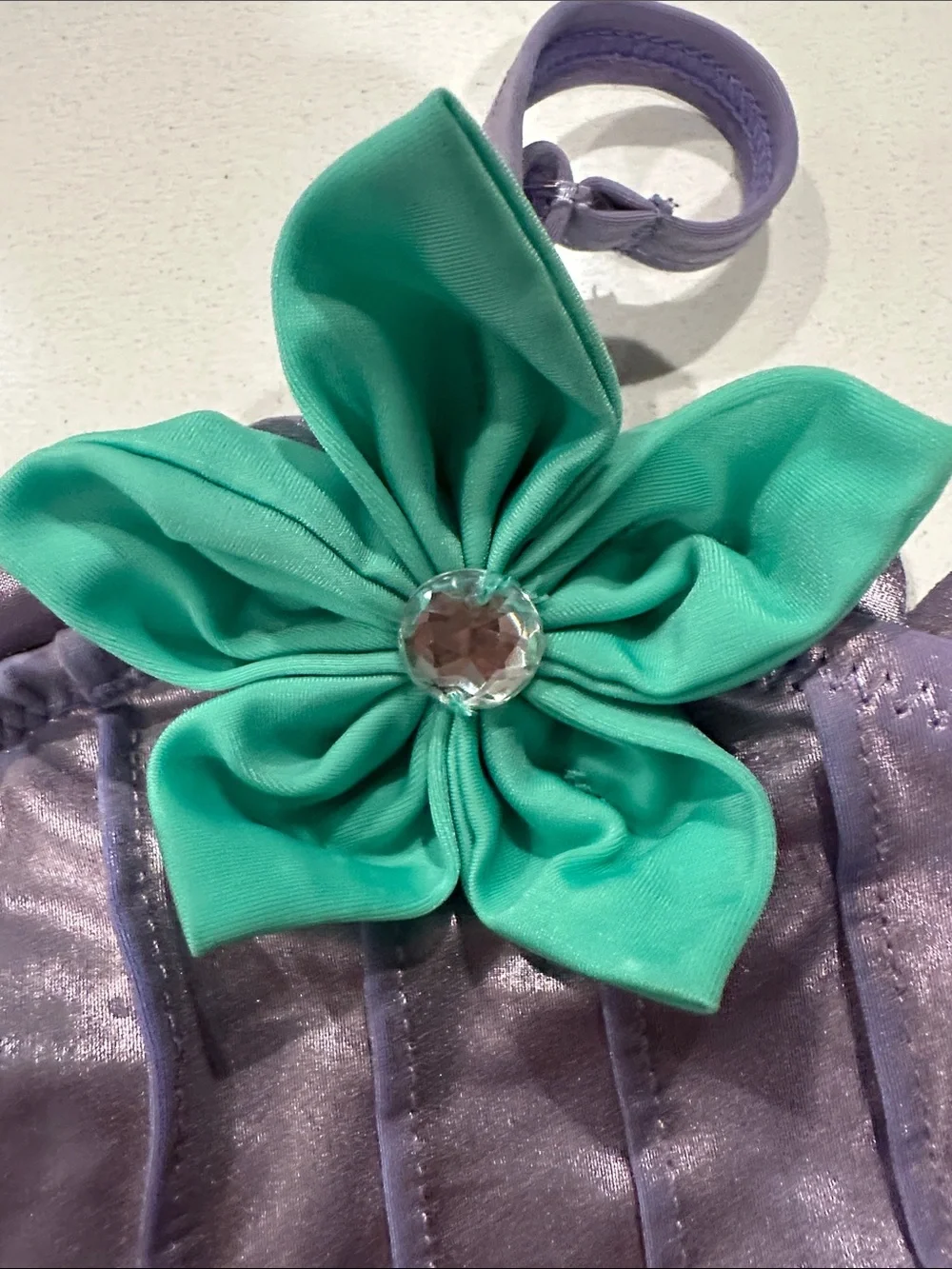 Mermaid/Ariel Sequin Swimsuit Set - Green & Purple